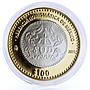Mexico 100 pesos Numismatic Heritage SUD 8 Reales bimetal coin 2011
