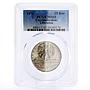 Czechoslovakia 25 korun Sun of Liberation Freedom MS65 PCGS silver coin 1970