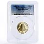 India 5 rupees Birthday of Saint Alphonsa PR67 PCGS NiBrass coin 2009