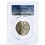 Czechoslovakia 100 korun Birthday of Priest Matej Bel MS67 PCGS silver coin 1984