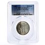 Czechoslovakia 50 korun Levoca Town Landscape MS67 PCGS silver coin 1986