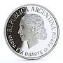 Argentina 1 peso President Eva Duarte EVITA Meeting Politics silver coin 2002