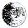 Colombia 500 pesos Endangered Wildlife Crocodile Fauna silver coin 1978