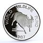 Philippines 200 piso WWF series Mindoro Buffalo proof silver coin 1987