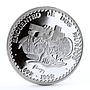 Peru 1 sol Meeting of Two Worlds Spanish Conquistador Indian silver coin 1991