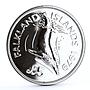 Falkland Islands 5 pounds Endangered Wildlife Humpback Whale silver coin 1979