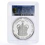 Cayman Islands 25 dollars Coronation Edwards Crown PR69 PCGS silver coin 1978