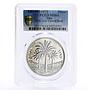 Iraq 1 dinar 25th Anniversary of Central Bank MS64 PCGS silver coin 1972
