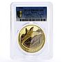 Tuvalu 1 dollar Aviation War Planes F22 Raptor PR69 PCGS gilded silver coin 2006