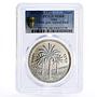 Iraq 1 dinar 25th Anniversary of Central Bank MS68 PCGS silver coin 1972