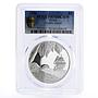 Palau 5 dollars Dream Island Ship Nature Landscape PR70 PCGS silver coin 2006