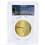 Korea 10000 won 70 Years of the Liberation Freedom MS69 PCGS brass coin 2015