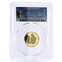 Gibraltar 1,5 crowns Peter Rabbit Tom Kitten PR70 PCGS gold coin 1993
