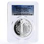 Mozambique 500 meticais Moorish Idol Fish Fauna PR68 PCGS silver coin 1989