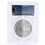 Mexico 1 onza Libertad Angel of Independence MS67 PCGS silver coin 1990