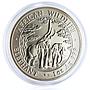 Zambia 5000 kwacha African Wildlife series Elephant silver coin 2003