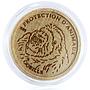 Congo 5 francs Wildlife Protection series Gorilla wood coin 2005