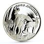 Chad 1000 francs Conservation Wildlife Okapi Johnson Fauna silver coin 1999