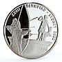 Laos 50 kip Sydney Olympic Games Archer Diana Sports proof silver coin 1996