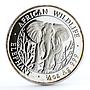 Somalia 500 shillings African Wildlife Elephant Fauna silver coin 2004