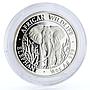 Somalia 250 shillings African Wildlife Elephant Fauna silver coin 2004