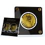 Chad 5000 francs Big African Five Leopard Cub Cat Fauna gold coin 2020