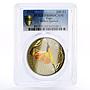 Togo 100 francs Tropical Fauna Yellow Sunbird PR69 PCGS colored AgCuNi coin 2010