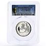 Czechoslovakia 10 korun Prague Theater Godess Chariot PR67 PCGS silver coin 1968