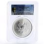 Australia 1 dollar Lunar Series I Year of Rooster MS69 PCGS silver coin 2005