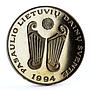 Lithuania 10 litu International Song Festival Kankles Instrument CuNi coin 1994