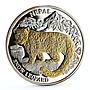 Liberia 10 dollars Endangered Wildlife Snow Leopard Fauna proof silver coin 2005