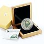 Cook Islands 5 dollars Imperial Faberge in Cloisonne Green Egg silver coin 2010