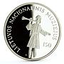 Lithuania 50 litu Lithuanian National Museum Man with Trumpet silver coin 2005