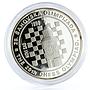 Yugoslavia 100 dinara Chess Olympiad Petrovaradin Clock Tower silver coin 1990