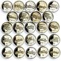 Congo set of 24 coins Historical Automobiles Collection CuNi coins 2002 - 2003