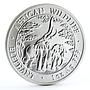 Zambia 5000 kwacha African Wildlife series Elephant silver coin 2003