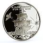 Andorra 10 diners Discovery of the New World Ship Clipper silver coin 1994