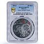 Belarus 20 rubles Zodiac Singns series Aries MS70 PCGS silver coin 2014