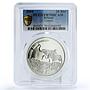 Belarus 20 rub Prypiatsky National Park Common Crane PR70 PCGS silver coin 2004