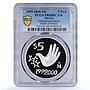 Mexico 5 pesos Millennium Series Hand of Peace PR68 PCGS silver coin 1999