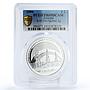 Georgia 3 lari BTC Oil Pipeline PR69 PCGS silver coin 2006