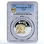 Ukraine 5 hryven Fauna in Cultural Monuments Deer PR70 PCGS silver coin 2016