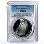 Bulgaria 100 leva Winter Olympic Games Bobsleigh PR68 PCGS silver coin 1993