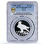 Russia 1 ruble Red Book Peregrine Falcon PR70 PCGS silver coin 1996