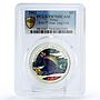 Palau 5 dollars Marine Life Protection Blue Tang Fish PR70 PCGS silver coin 2002