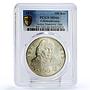 Czechoslovakia 100 korun Andrej Sladcovic Trial Strike MS66 PCGS silver 1972