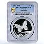 Poland 20 zlotych Swallowtail World Animals series PR68 PCGS silver coin 2001