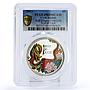 Cook Islands 5 $ Year of Dragon Best of Luck PR69 PCGS silver coin 2012