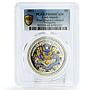 Cook Islands 5 $ Year of Dragon Blue Prosperity PR68 PCGS silver coin 2012