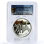 Niue 1 dollar Colosseum Citius Chariot PR70 PCGS color silver coin 2014